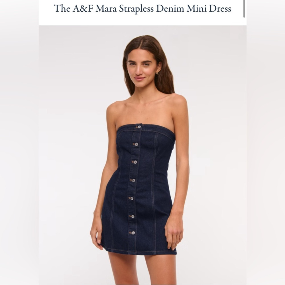 Abercrombie & Fitch Mara Strapless Denim Dress